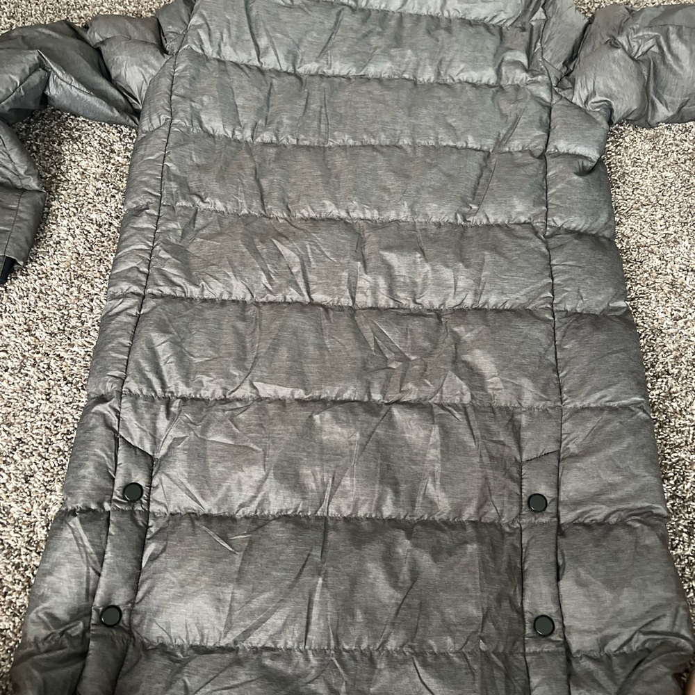 Calvin Klein Metallic Gray Puffer Jacket - Picture 12 of 12
